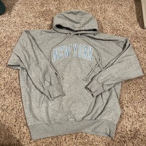 Brandy Melville Grey/Blue New York Hoodie